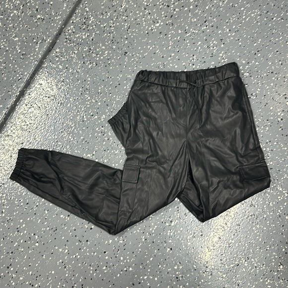 Faux leather joggers - Picture 2 of 5